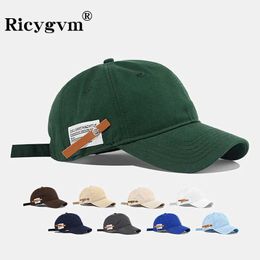 Ball Caps Solid Colour casual mens baseball cap womens fashionable leather buckle cotton outdoor sunshade hip-hop hat Q240403