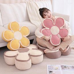 Pillow 1PC Creative Sunflower Seat Plush Plant Down Cotton Filled Yellow Pink Beige Chair Flower Valentine's Gift