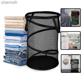 Storage Baskets Multifunctional Mesh Washing Machine Large Foldable Breathable Household Sundries Organizer Basket yq240407