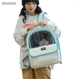 Cat Carriers Foldable Pet Out Reflective Strip Space Backpack Oxford Waterproof Carrier Portable Bag