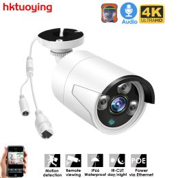 Cameras 4K 8MP POE IP Camera Audio Record CCTV Camera 4MP 5MP Waterproof IP66 Face Detection Outdoor Home Security Video XMEYE