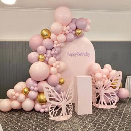 Party Decoration Pink Gold Balloon Garland Arch Kit Wedding Birthday Latex Ballon 1st Kids Baby Shower Girl Baloon