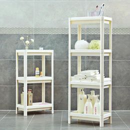 Kitchen Storage 2024 Year AOLIVIYA Toilet Rack Floor Bathroom Plastic Multi-layer Snack Vegetable Towel Organiser