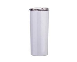 20oz Skinny Tumblers Sublimation Blanks Tumbler Stainless Steel Coffee Mugs Beer Classic Cup With Lid straws Sea AHC35189251785