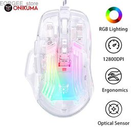 Mice Wired Gaming Mouse 12800DPI Optical 7 Button Ergonomic Mouse With RGB BackLight Office Mice For Desktop Computer Laptop PC Gamer Y240407