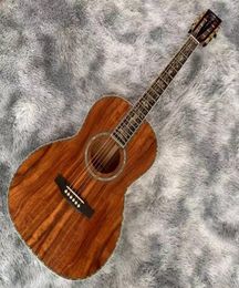 Acoustic guitar full KOA wooden OOO Mould 40 inch black finger7106735