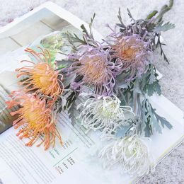 Decorative Flowers 2 Head Hair Planting Needle Pad Flower Artificial Home Decoration Placement Wedding Pography Set