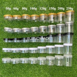 Storage Bottles 50g 100g 120g 150g Plastic Jar With Lids Screw Tin Clear Container Makeup Face Cream Sample Pot