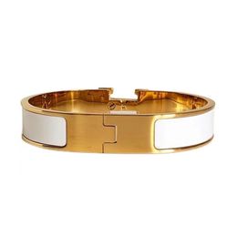 designer bracelet womenandmens 18k gold bangle 12mm bracelets jewelry Classic bangle Titanium steel steel man 18 color gold buckle 17/19 size for men fashion Jewelry