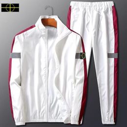 Large size clothing stone new men's set island spring and autumn men's and women's casual set sportswear 3XL-04-7