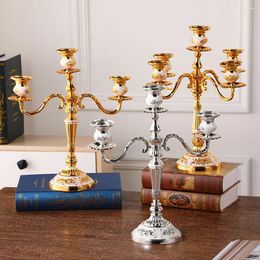 Candle Holders Retro -alloy Candlestick El Home Wedding Restaurant Candlelight Dinner
