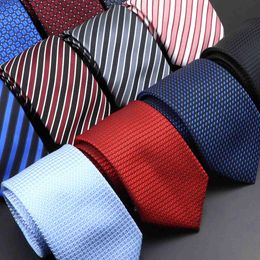 Neck Ties Fashion Stripe Neckties Classic Mens Solid Tie Polka Dots Wedding Business Tie Jacquard Woven Neck Ties Shirt Accessories Gift 240407