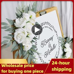 Decorative Flowers Pieces Wedding Arch Sunflowers Rustic Garlands Silk Peony Flower For Reception Wall Ceremony