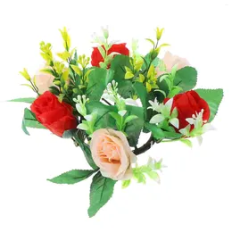 Decorative Flowers Rose Ball Fake Indoor Scene Flower Floral Bouquet Centrepiece Balls Faux Western Style Decors