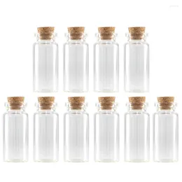 Vases 100pcs DIY Cork Glass Bottle Materials Small Transparent Storage Containers