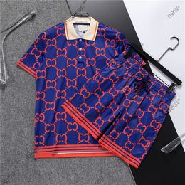 24SS Summer Mens Tracksuits Designer Tracksuit Lapel collar polo sets letter Print shorts breeches Suits T-Shirt men luxury pants Lapel collar sportsuit XXXL