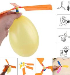 flying Balloon Helicopter DIY balloon Aeroplane Toy children Toy s-combined Balloon Helicopter free shipping6280071