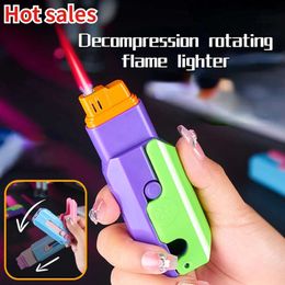 Hot Selling Pineapple Knife Straight Towards Lighter, Red Flame Windproof Cigarette Lighter, Cigar Igniter, Cigarette Supplies