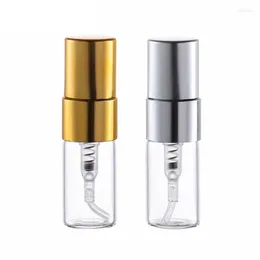 Storage Bottles Perfume Bottle Empty Glass Clear Vials 2ml 3ml 5ml 10ml Gold Silver Spray Pump Portable Cosmetic Container Refillable