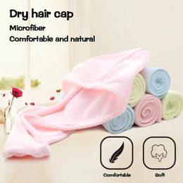 Towel 1 Piece Of Microfiber Quick-drying Bath Cap Super Absorbent Buckle Dry Hair Household Soft Bathroom