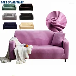 Chair Covers Plush Sofa Cover For Living Room Velvet Thickened Elastic Solid Corner Sectional Chaise Lounge Couch Non Slip