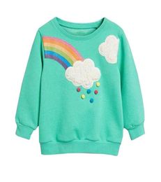 Little maven 27Years Autumn Rainbow embroidery Toddler Kids Baby Girl Sweatshirt Children039s Little Clothing For Girl039s 4732693