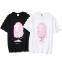 A Bathing A Ap The new couple leisure printing round neck T-shirt