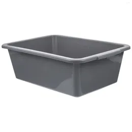 Storage Bottles Dish Wash Basin Tub Pans Plastic Bins Box Rectangular Bus Tubs Utility Tote White