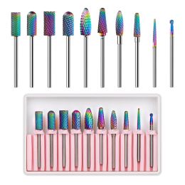 Clip Makartt Nail Drill Bits Set, 10pcs Tungsten Carbide Nail Drill Bits Remove Acrylic Poly Nail Gel Nail Polish 3/32 Inch