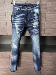 DSQ PHANTOM TURTLE Jeans Men Jeans Mens Luxury Designer Jeans Skinny Ripped Cool Guy Causal Hole Denim Fashion Brand Fit Jean Man Washed Pant 6180