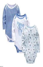 3 PCS Babe Brand Baby Romper Long Sleeves Cotton Newborn Baby Girl Boy Clothes Cartoon Printed Baby Clothing Set 012 M Y1219970038857546