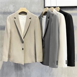 Men Clothing Blazer Coat 2023 Spring Autumn Causal Korean Fashion Business Office Suit Jacket Male Streetwear 240326