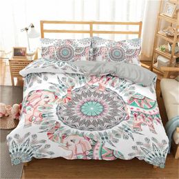 Bedding Sets Fashion Bohemian Style Cover Dreamnet Pattern Down Quilt Sky Blue Bed Sheet