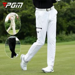 PGM Men Breathable Straight Trousers Male Mid-waist Golf Cargo Pants Men Big Pocket Outdoor Sweatpants Casual Long Pants 2XS-3XL 240326