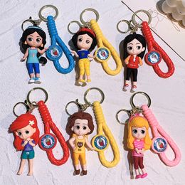 Moda Çizgi Film Karakter Keychain Kauçuk ve Sırt Çantası Takı Anahtarı Anahtar Yüzük Anahtarlık 084023