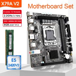 Motherboards X79 AV2 motherboard LGA 1356 kit CPU Intel Xeon E5 2420 V2 8GB 1600MHz RAM Motherboard processor and memory kit