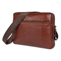 Bag J.M.D Casual Fashion Genuine Leather Retro Men's Simple Horizontal Shoulder Messenger Handbag