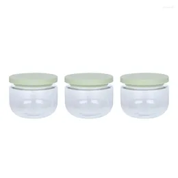 Storage Bottles 8oz Skincare Cream Jars Empty Clear Wide Month Bottle Round Bottom Green Screw Lid Plastic Pots Containters For Cosmetics