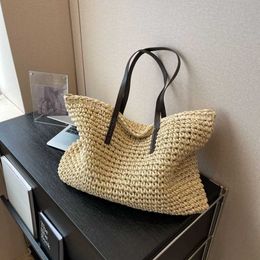 Evening Beach Bags Grass Woven Bag Large Capacity Women's Western-style Shoulder Summer Fashion Tote