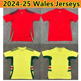 Gh 2024 Wales Soccer Jerseys JAMES BALE 24 25 Welsh Football Shirts JOHNSON N.WILLIAMS RODON T.ROBERTS CABANGO LEVITT MOORE THOMAS Men Kids Kit Jersey