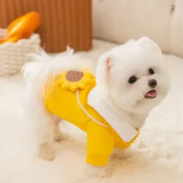 Dog Apparel Spring And Autumn Winter Casual Hoodie Halloween Transform Into A Cute Cartoon Cat Two-legged Pet Clothes Cotton Materia
