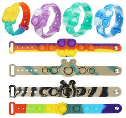 DHL Fidget Reliver Stress Toys variety of styles Rainbow Bracelet Push It Bubble Antistress Adult Children Sensory Toy To Relieve 8935801