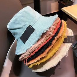 Wide Brim Hats Bucket Fashion Folding Burrs Hat Mens Beach Umbrella UV Protection UPF 50+Summer Panama Bob Q240403