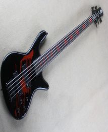 New Arrival 5 strings Black Body Electric Bass Guitar with Active CircuitBlack hardwareRosewood fingerboardoffer customize4715377