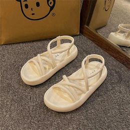Slippers 35-40 Soft Brown Flip Flops White Sandal Woman Summer Water Shoes Sneakers Sport Snekers Footwear Sporty Pie