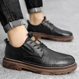 Casual Shoes 2024 Men's Leather Driving Fashionable Dress Comfortable Flats 39-44