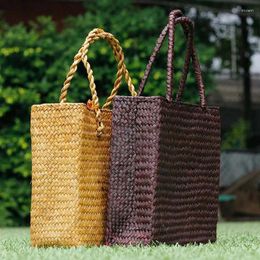 Evening Bags Fashion Straw Summer Women Beach Handbags Female Flap Designer Lady Retro Rattan Handmade Tote Bag