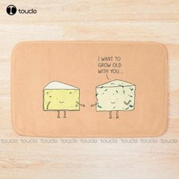 Bath Mats Matured Cheese Mat Funny Carpet Black Bathmat