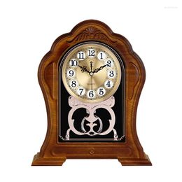 Kitchen Storage Creative Living Room Household Imitation Solid Wood Clock Desk Bedroom Quiet Seat Type Personality Table Decoration