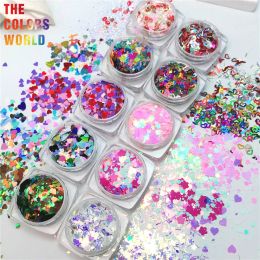 Glitter TCT063 Valentine's Day Mix Heart Glitter Nail Art Decoration Cosmetics Makeup Facepaint Body Art Glitter Nail Salon Decoration